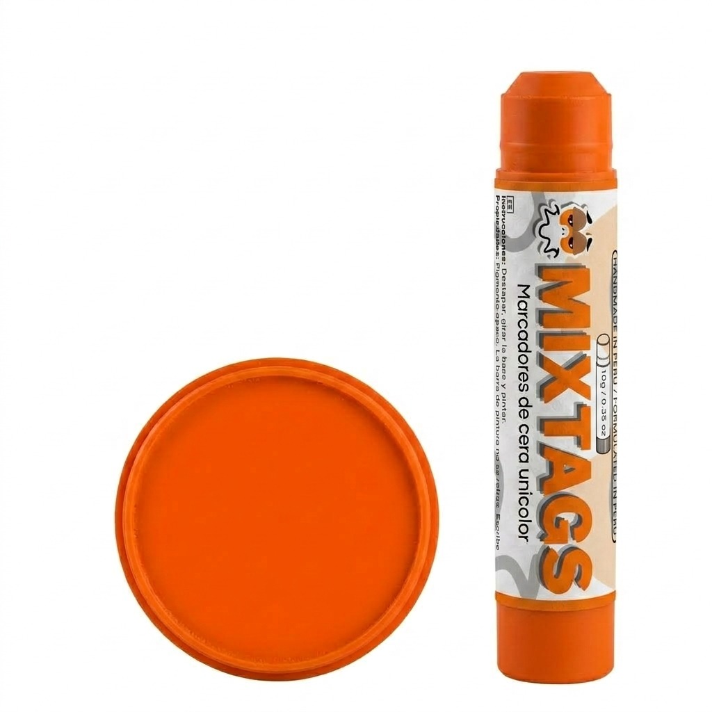 Marcador MIXTAG unicolor en tono naranja magma